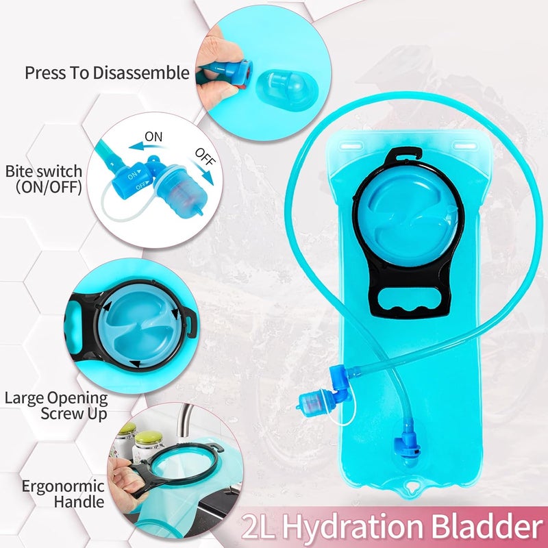 WELIDAY Hydration Backpack with 2L Water Bladder, Lightweight Hydro Pack for Cycling, Running, Hiking, Climbing - Image 3